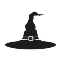 A Halloween witch hat silhouette vector