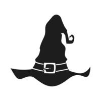 A Halloween witch hat silhouette vector