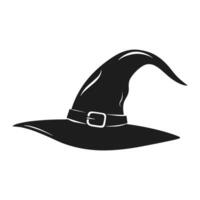 A Halloween witch hat silhouette vector