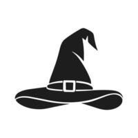 A Halloween witch hat silhouette vector