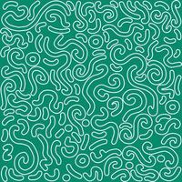 Seamless Pattern Organic Rounded Lines In green And White With Irregular Shapes vector
