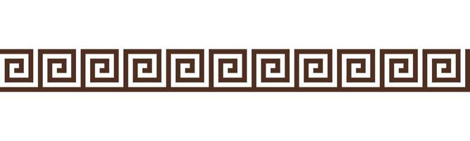 Greek key seamless border pattern collection. Decorative ancient meander, Greece ornament with repeated geometric motifs vector