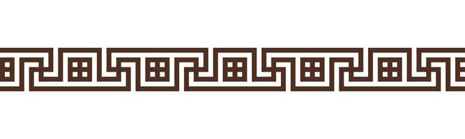 Greek key seamless border pattern collection. Decorative ancient meander, Greece ornament with repeated geometric motifs vector