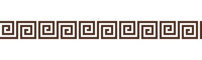Greek key seamless border pattern collection vector