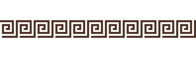 Greek key seamless border pattern collection. Decorative ancient meander, Greece ornament with repeated geometric motif vector