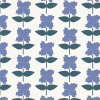 seamless floral pattern with flowers in retro scandinavian style vector