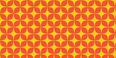 Geometric Pattern with Interlocking Shapes in Warm Colors vector