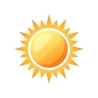 Sun isolated on white background. vector