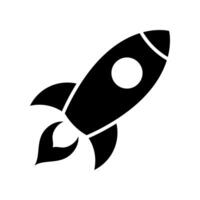 Rocket icon isolated on white background. vector