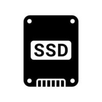 SSD icon isolated on white background. vector