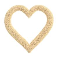 Amaranth tiny light beige seeds delicately arranged in a heart shape Food and culinary concept png