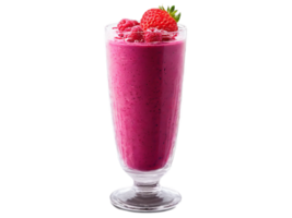 Smoothie berry blast with strawberries raspberries and a touch of yogurt in a transparent glass png