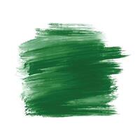 Abstract green watercolor brush stroke on white background vector