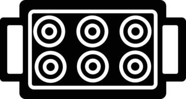 Pandebono solid glyph illustration vector