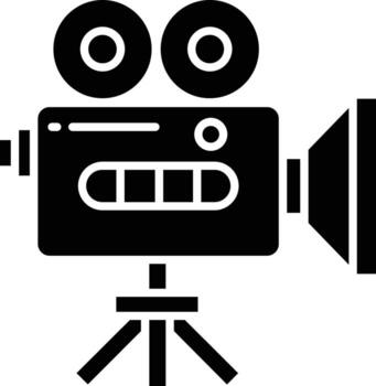 camera solid glyph illustration vector