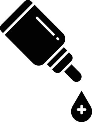 Medicine Drop solid glyph illustration