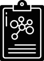 test report solid glyph illustration vector