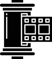 Camera Roll solid glyph illustration vector