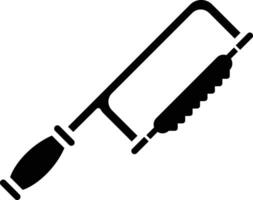 Hacksaw solid glyph illustration vector