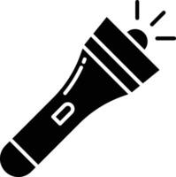 Torchlight solid glyph illustration vector