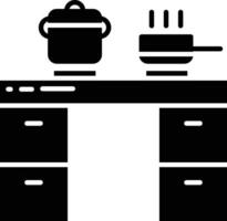 Man chef solid glyph illustration vector