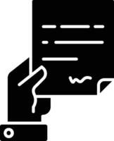 Corporate Contract solid glyph illustration vector