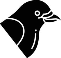 Crossbill bird solid glyph illustration vector