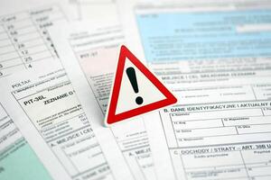 Concept of problems and troubles during tax reporting and taxpaying in poland photo