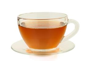 Black tea in a cup of isolate photo
