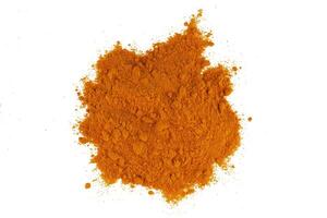 turmeric powder on a white isolate background photo