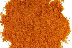 turmeric powder on a white isolate background photo
