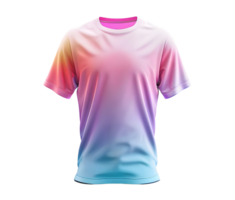 Gradient T-Shirt Mockup for Design Presentation. Isolated on transparent background png