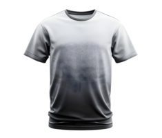 Grey T-shirt Mockup with Abstract Pattern. Isolated on transparent background png