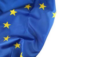 Flag of EU and place for text cope space photo