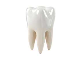 3D Rendering of a White Tooth. Isolated on transparent background png
