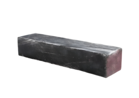Black rectangular shape with subtle scratches. Isolated on transparent background png