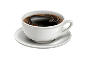 copo do café com espuma em topo. isolado em transparente fundo png