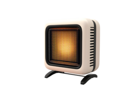 Electric Heater with Warm Glow. Isolated on transparent background png