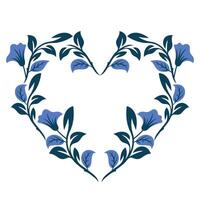 NATURE FRAME IN HEART SHAPE vector
