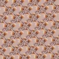 SEAMLESS PATTERN OF LEAVES AND FLOWERS vector