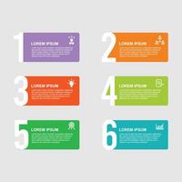 Numbers infographic for business options, steps, processes vector