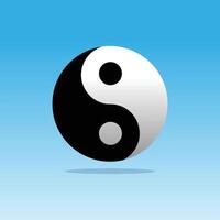 High quality illustration of the Yin and Yang Tao symbol icon vector