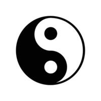 High quality illustration of the Yin and Yang Tao symbol icon vector