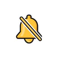 Golden notification bells in flat style for an alarm clock attention alert signal new vector
