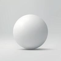 Minimalistic White Sphere on Gradient Background vector
