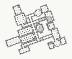 Dungeon game asset. Top view. vector