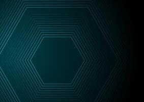 Dark blue hexagonal dotted lines tech abstract background vector