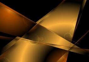 Shiny golden polygonal abstract geometric background vector