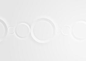 White grey geometric tech background with glossy circles vector