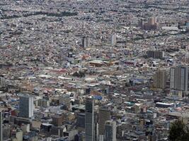 bogota colombia aerial view from monserrate photo